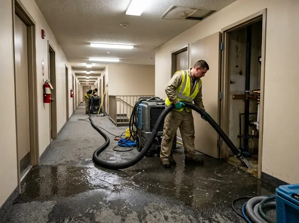 multi-unit-apartment-hallway-f-005 — frequently asked questions, Emergency Burst Pipe Water Extraction & Removal in Madeira…